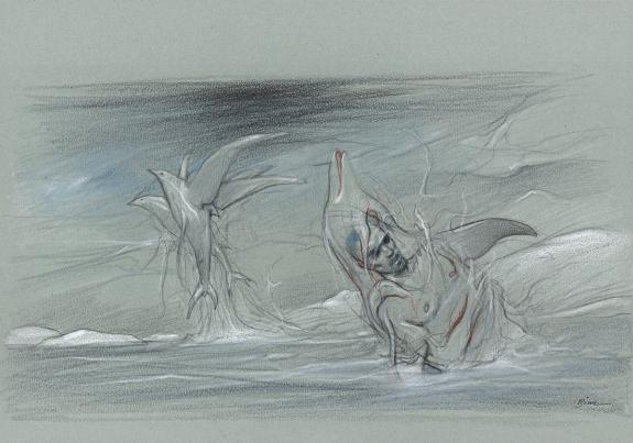 Enki Bilal - Animal'Z, Strip original pour la planche n&deg;104