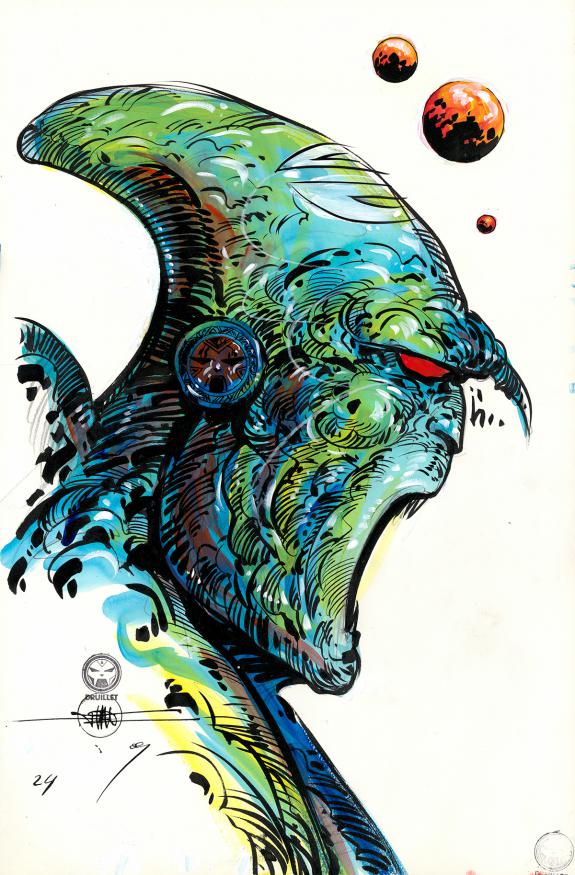 Philippe Druillet - Illustration originale, parue dans M&eacute;tal