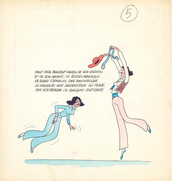 G&eacute;rard Lauzier - Illustration originale, "Les Soldes"