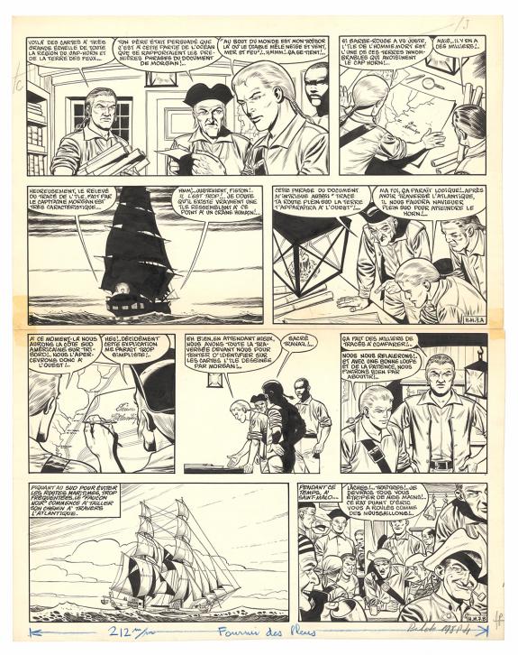 Victor Hubinon - Barbe-Rouge, L'&Icirc;le de l'homme mort, Planche