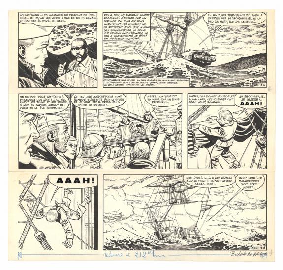 Victor Hubinon - Barbe-Rouge, L'&Icirc;le de l'homme mort, Planche