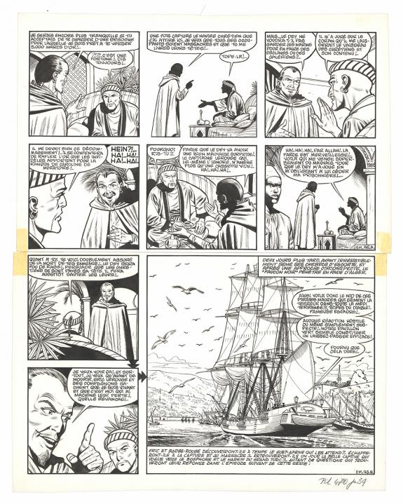 Victor Hubinon - Barbe-Rouge, La Captive des Mores, Planche 