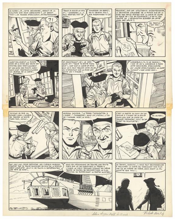 Victor Hubinon - Barbe-Rouge, L'&Icirc;le de l'homme mort, Planche