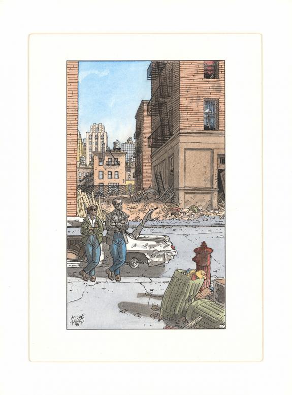 Andr&eacute; Juillard - Illustration originale "La Main forte" r&eacute;al