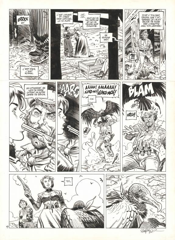 Ralph Meyer - Undertaker, La Danse des vautours, Planche ori