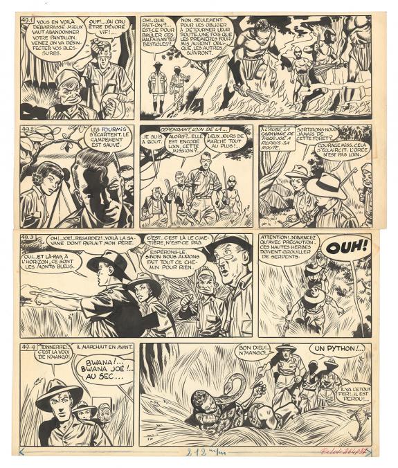 Victor Hubinon - Tiger Joe, La Piste de l'Ivoire, Planche or