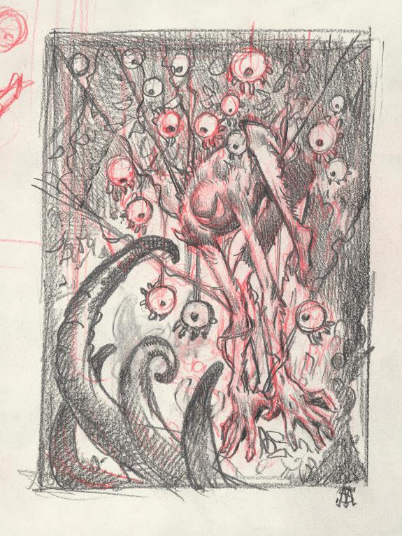 Stan Manoukian - Crayonn&eacute; original, dessin pr&eacute;paratoire pour