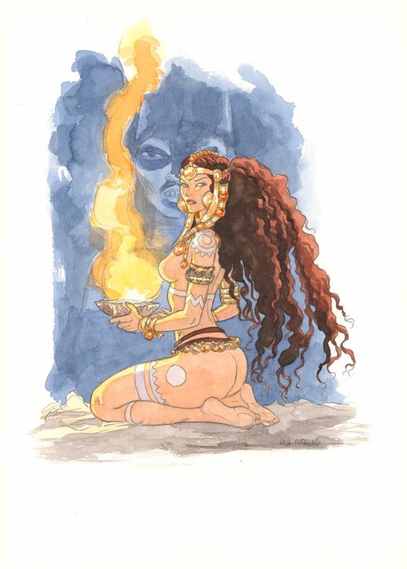 Ana Miralles - Djinn, Illustration originale in&eacute;dite