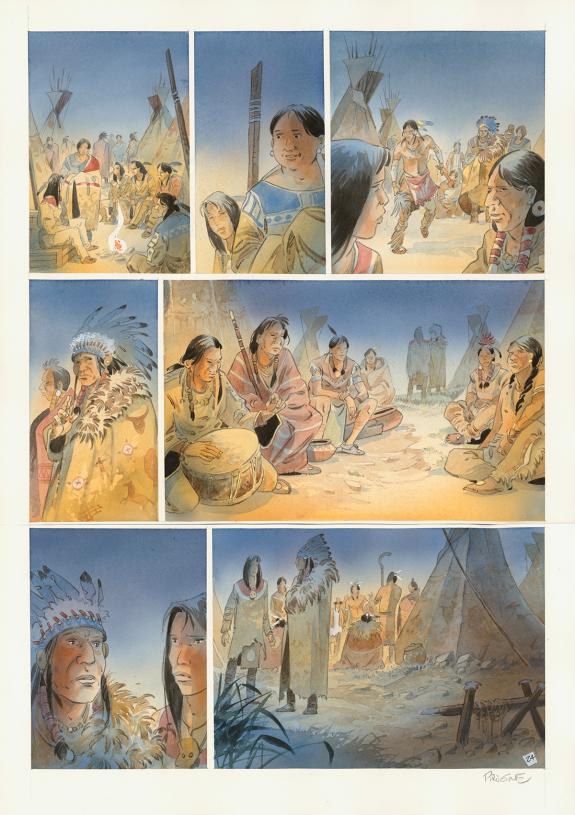 Patrick Prugne - Cheyenne, Planche originale n&deg;24