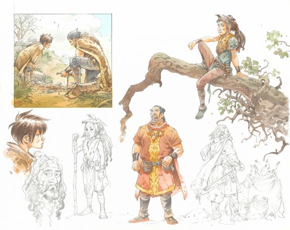 Grun - Les Hautes Herbes, Illustration originale, recherches