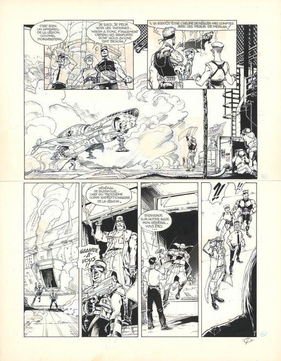 Olivier Vatine - Aquablue, Corail noir, Planche originale n&deg;