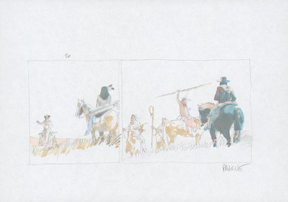 Patrick Prugne - Cheyenne, Illustration originale, recherche