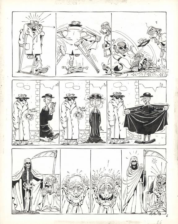 Marcel Gotlib - Pervers P&eacute;p&egrave;re, Planche originale n&deg;12