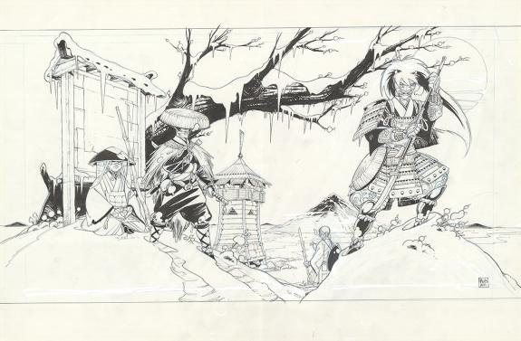 Hub - Okko, Illustration originale pour les pages de gardes 