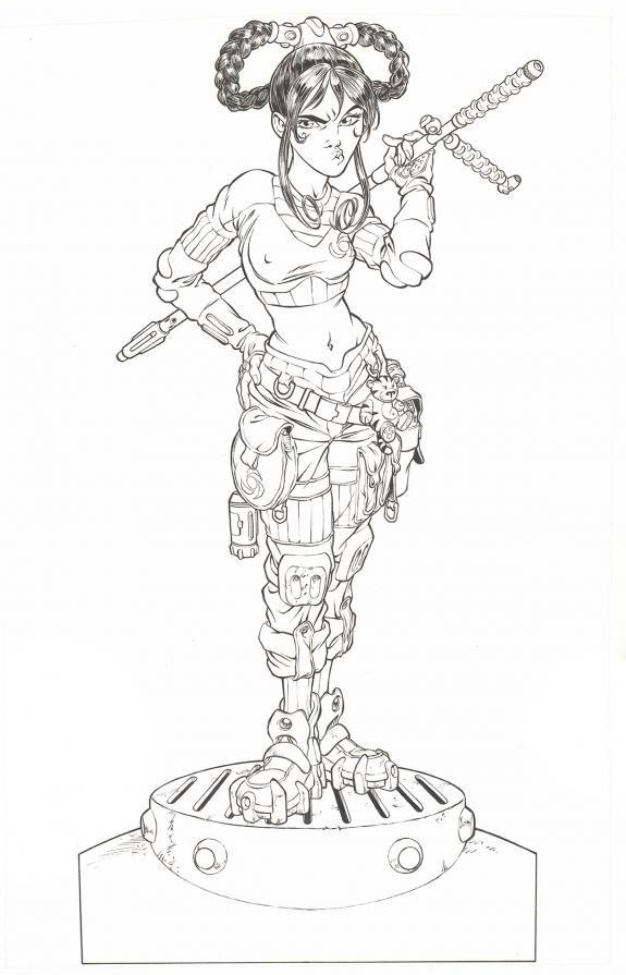Philippe Buchet - Sillage, Illustration originale pour une P