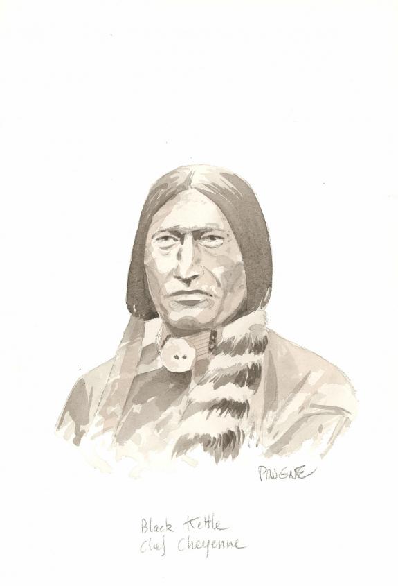 Patrick Prugne - Cheyenne, Illustration originale : Black Ke