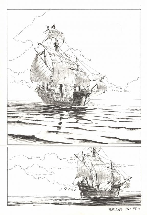 Riff Reb's - Kernok le pirate, Chapitre VII, planche origina