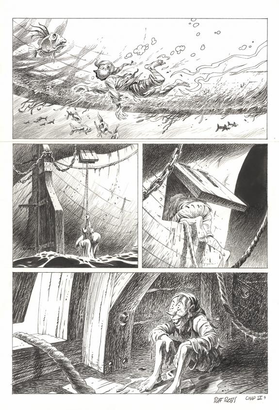 Riff Reb's - Kernok le pirate, Chapitre IX, planche original