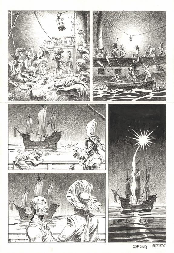 Riff Reb's - Kernok le pirate, Chapitre IX, planche original
