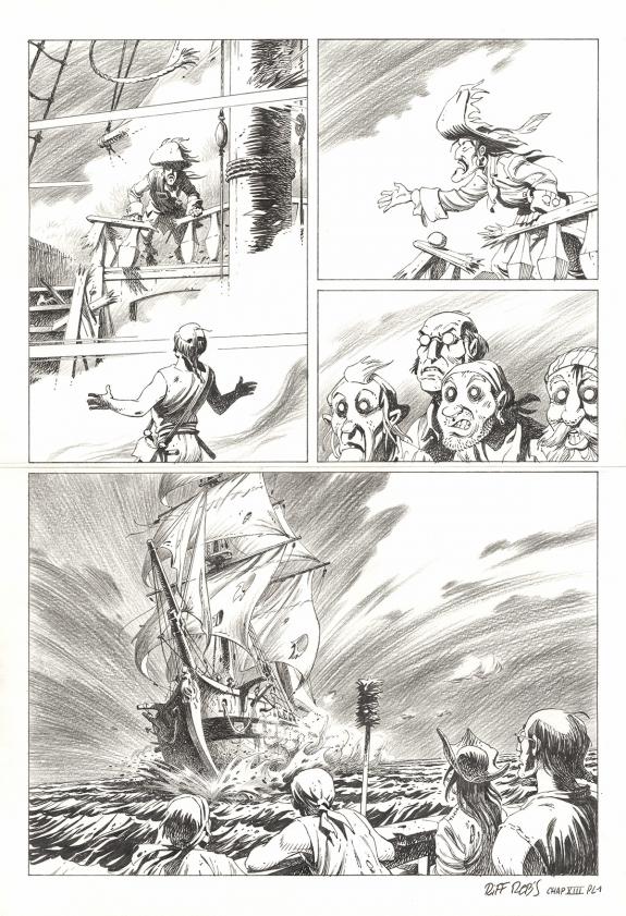 Riff Reb's - Kernok le pirate, Chapitre XIII, planche origin