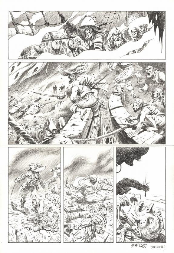Riff Reb's - Kernok le pirate, Chapitre XIII, planche origin