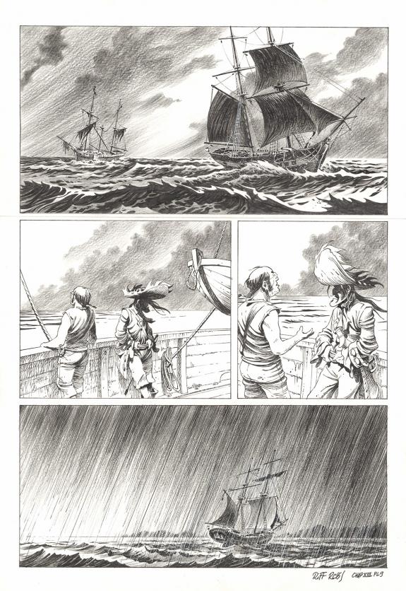 Riff Reb's - Kernok le pirate, Chapitre XIII, planche origin