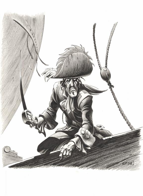 Riff Reb's - Kernok le pirate, Illustration originale pour u