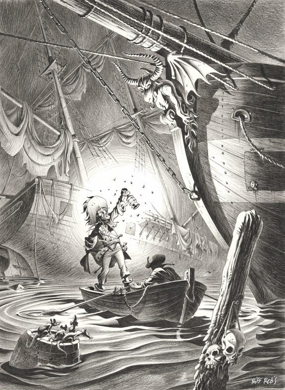 Riff Reb's - Kernok le pirate, Illustration originale pour u