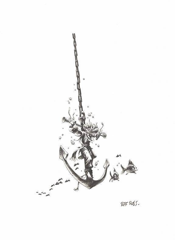 Riff Reb's - Kernok le pirate, Illustration originale, ex-li