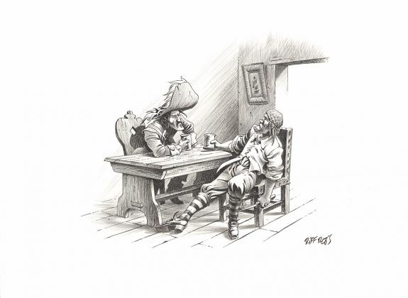 Riff Reb's - Kernok le pirate, Illustration originale in&eacute;dit
