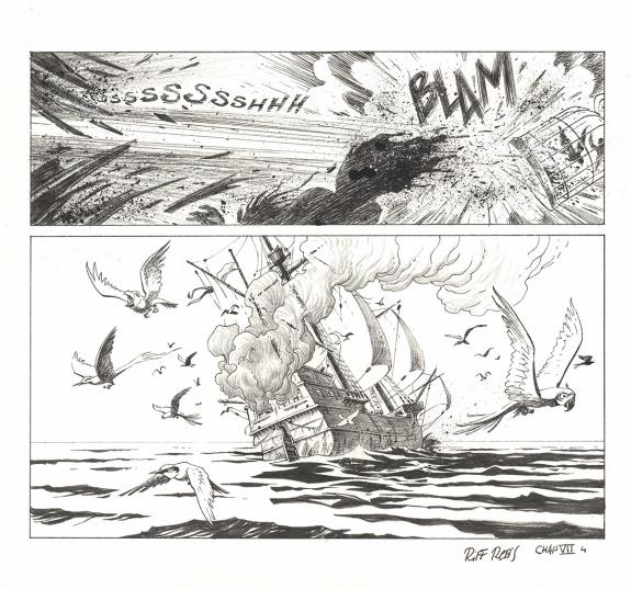 Riff Reb's - Kernok le pirate, Chapitre VII, demi-planche or