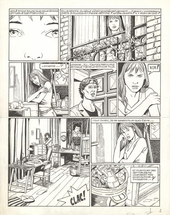 Viviane Nicaise - Loranne, Frisco, Planche originale n&deg;2 acc