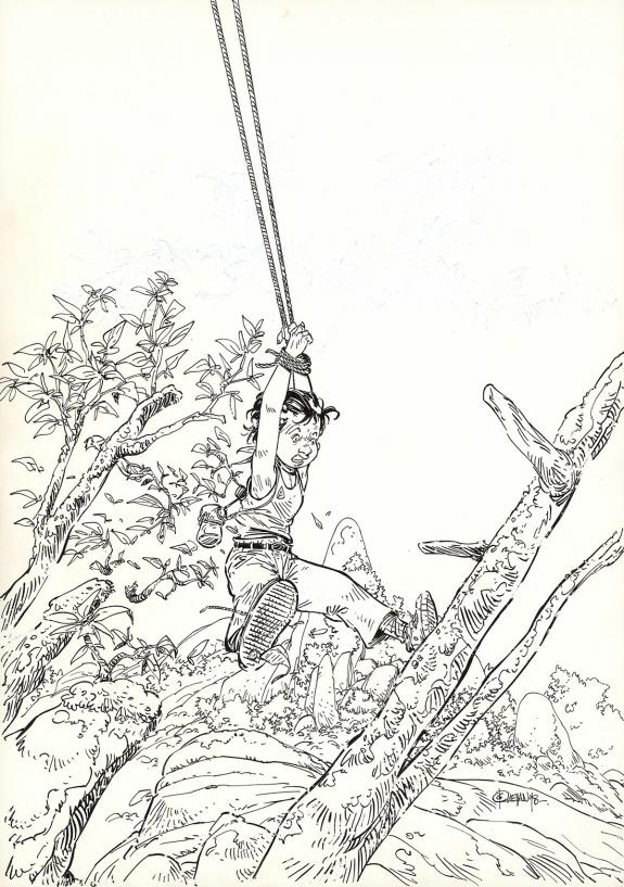 Marc N'Guessan - Petit d'homme, L'&Eacute;veil, Illustration origin