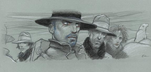 Enki Bilal - Animal'Z, Case originale n&deg;87C rehauss&eacute;e de pas