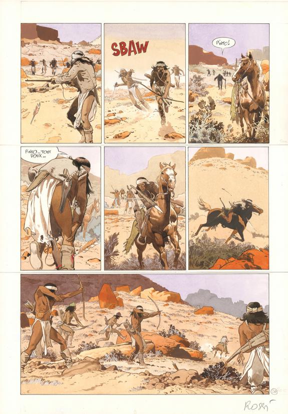 Christian Rossi - Comanche Trail, Planche originale n&deg; 20