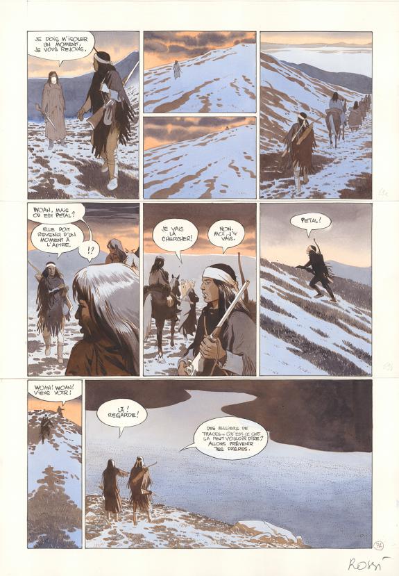 Christian Rossi - Comanche Trail, Planche originale n&deg; 72