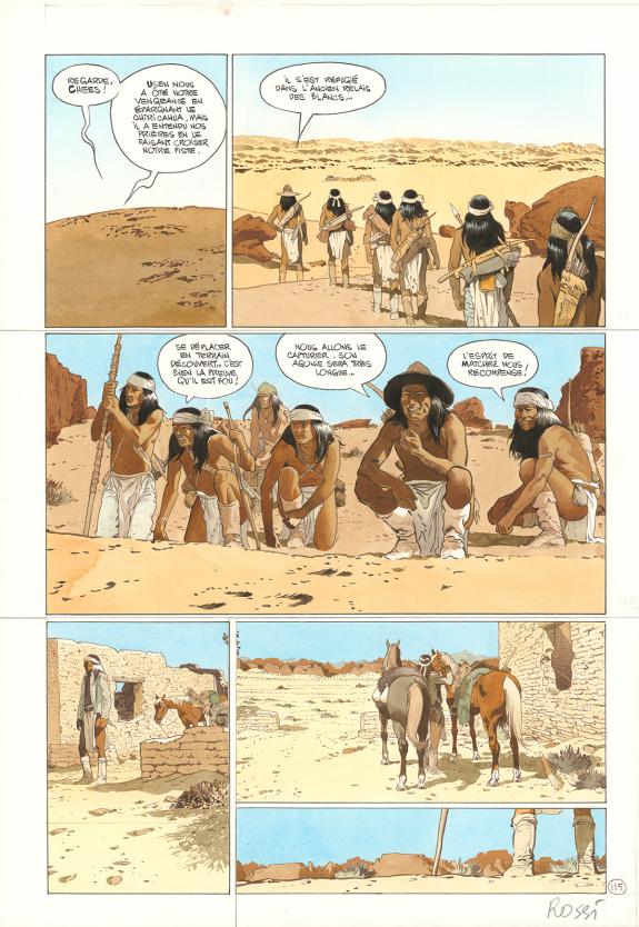 Christian Rossi - Comanche Trail, Planche originale n&deg; 115, 