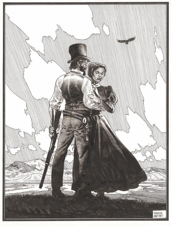 Ralph Meyer - Undertaker, Jonas et Rose enlac&eacute;s, illustratio