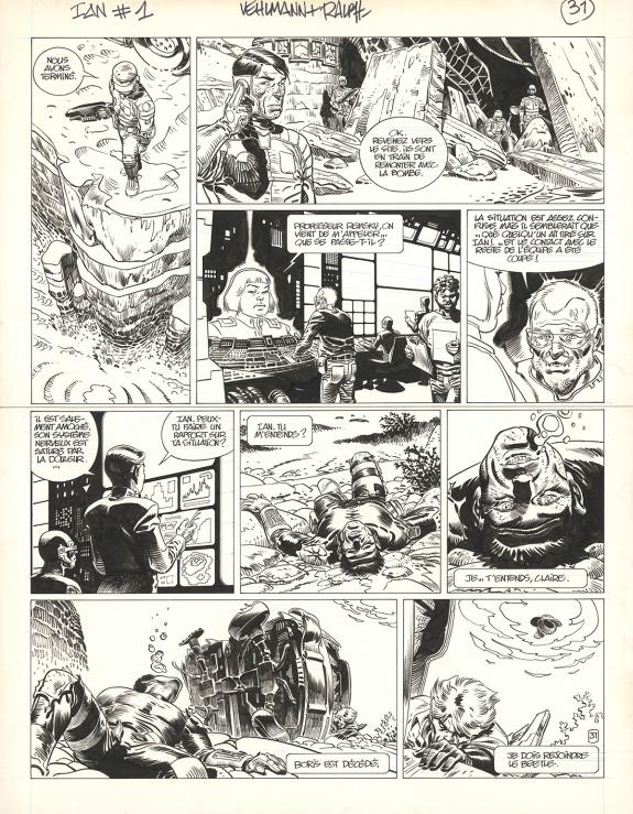Ralph Meyer - IAN, Un singe &eacute;lectrique, Planche originale n&deg;