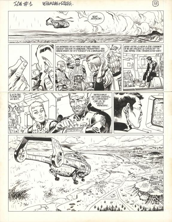 Ralph Meyer - IAN, Un singe &eacute;lectrique, Planche originale n&deg;
