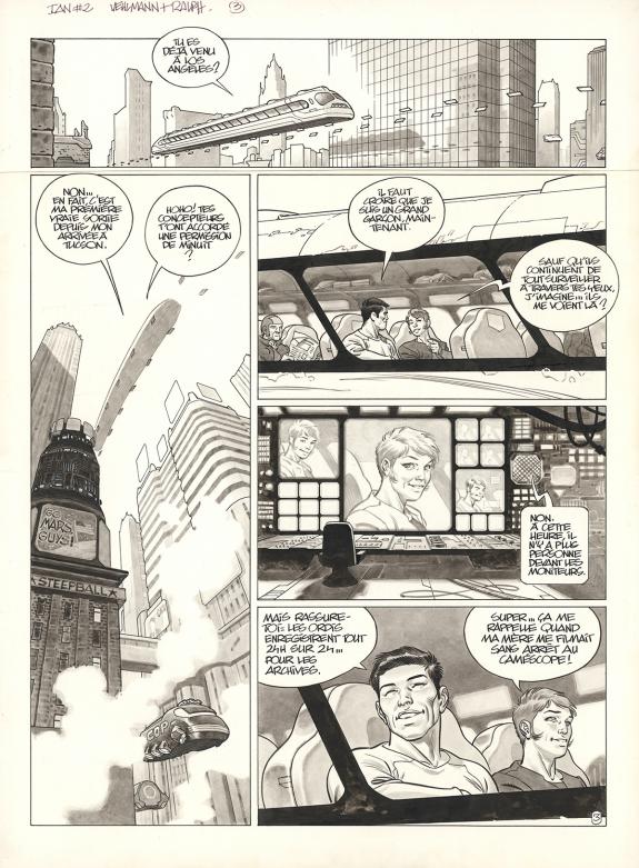Ralph Meyer - IAN, Le&ccedil;on de t&eacute;n&egrave;bres, Planche originale n&deg;3