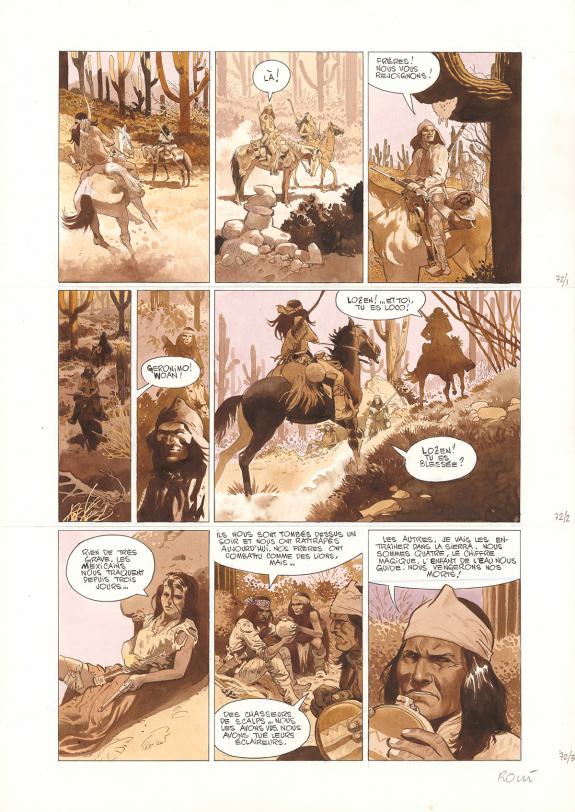 Christian Rossi - Golden West, Planche originale n&deg;72, rusti