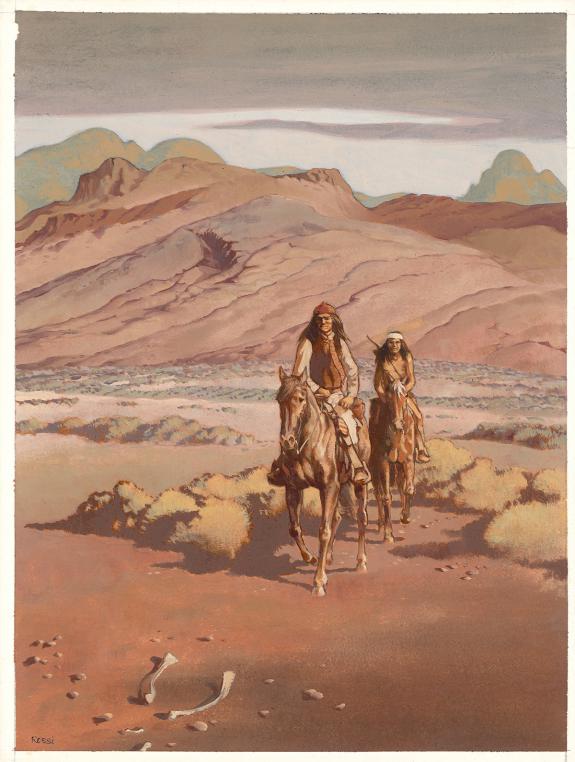 Christian Rossi - Golden West, Illustration originale in&eacute;dit