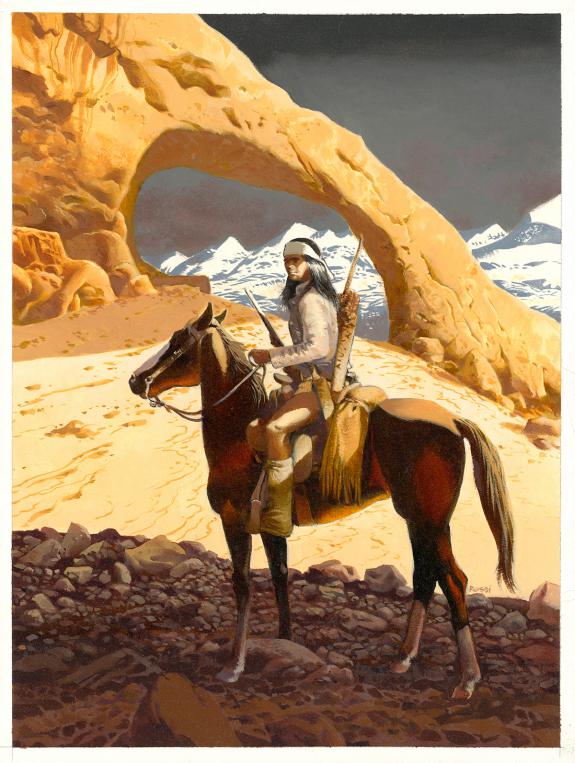Christian Rossi - Golden West, Illustration originale in&eacute;dit