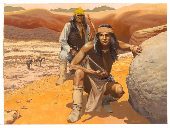 Christian Rossi - Golden West, Illustration originale in&eacute;dit