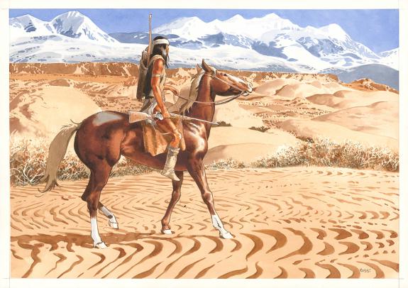 Christian Rossi - Golden West, Illustration originale in&eacute;dit