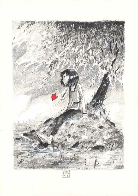 Davide Tosello - 
Blue au pays des songes, Illustration orig