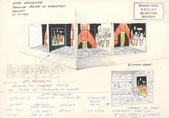 Studio Hergé - Illustration originale réalisée par Bob de Mo