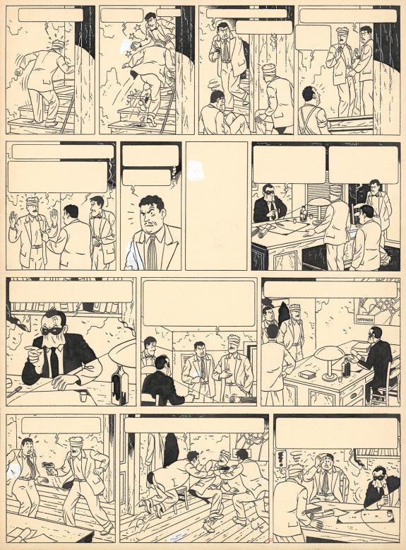 Bob De Moor - Barelli, L'Énigmatique Mr Barelli, Planche ori