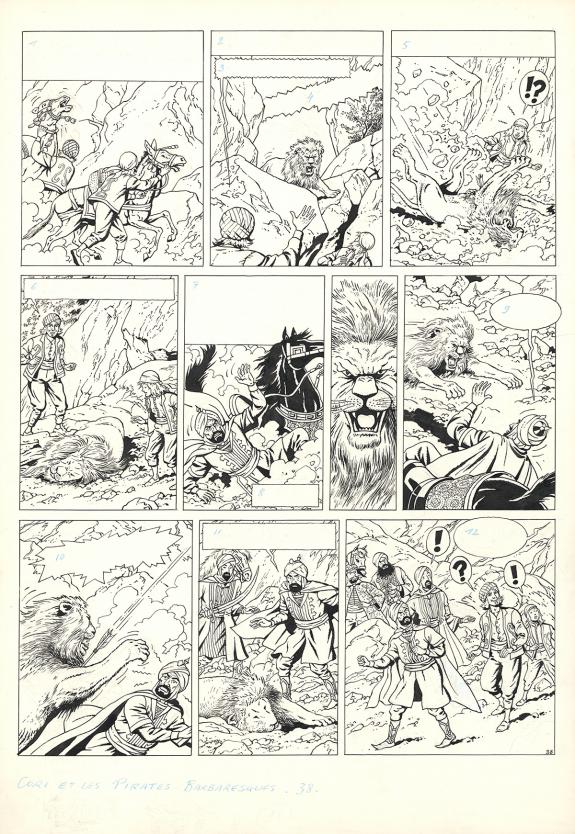 Bob De Moor - Cori le moussaillon, Dali Capitan, Planche ori